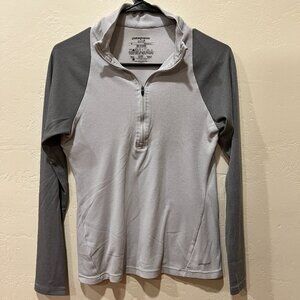 Patagonia Capilene Lightweight 1/2 Zip Baselayer - Gray Two-Tone, Size Medium